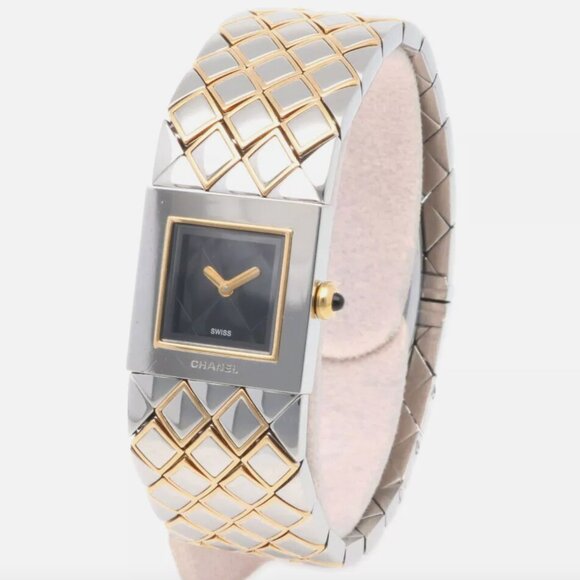 CHANEL Matrasse Silver Gold Color Ladies Watch RARE - Picture 2 of 4